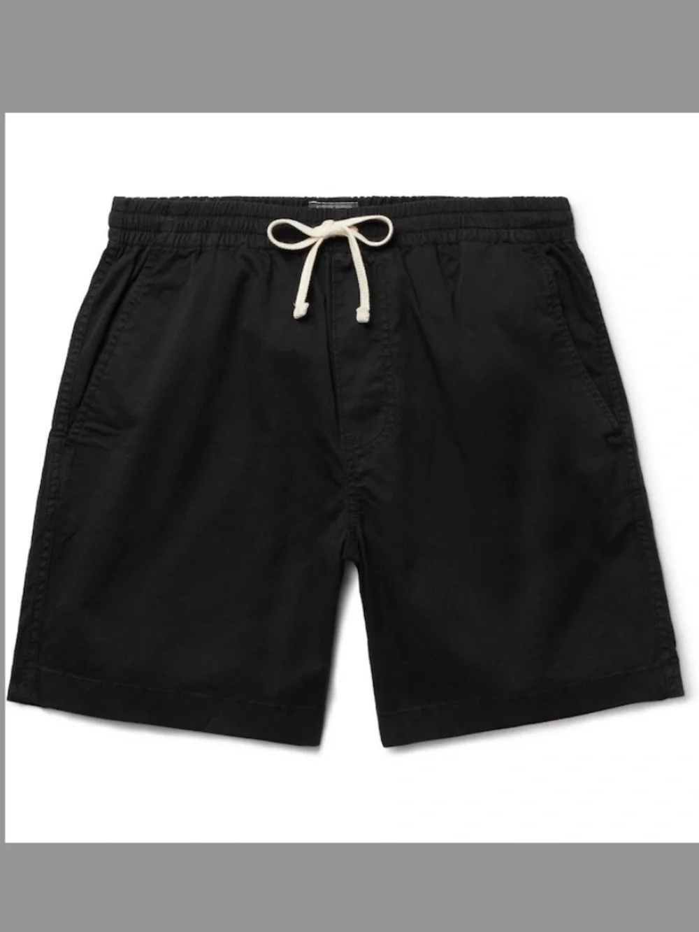 J. Crew Black Garment-Dyed Stretch-Cotton Drawstring Shorts in Medium